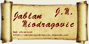 Jablan Miodragović vizit kartica